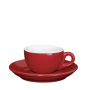 CILIO Roma 50 ml czerwona - filiżanka do espresso porcelanowa ze spodkiem 