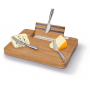 BOSKA Party 34 x 25 cm - deska do serwowania serów i przekąsek drewniana z nożami