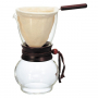 HARIO Woodneck Drip Pot 3 Cup 0,48 l - dripper / filtr do kawy szklany