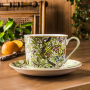 DUO Art Gallery By William Morris Golden Lilly 450 ml zielona - filiżanka do kawy i herbaty porcelanowa ze spodkiem