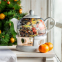Dzbanek do herbaty i kawy ceramiczny z podgrzewaczem 1 l