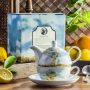Dzbanek do herbaty i kawy porcelanowy z filiżanką i spodkiem DUO ART GALLERY WOMAN WITH PARASOL BY C. MONET 0,35 l