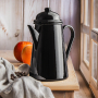 Dzbanek do kawy / Imbryk emaliowany OLKUSKIE WYROBY EMALIOWANE 1,3 l OWE Black