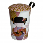 EIGENART TeaEve New Little Geisha Rose 350 ml różowy - kubek porcelanowy z zaparzaczem i pokrywką 