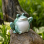 Figurka ogrodowa żaba porcelanowa 9 cm