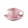 Filiżanka do espresso porcelanowa ze spodkiem AFFEK DESIGN HAPPY RÓŻOWA 100 ml