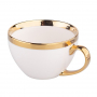 Filiżanka do kawy i herbaty porcelanowa AURORA GOLD KREMOWA 400 ml