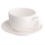 Filiżanka do kawy i herbaty porcelanowa ze spodkiem ALESSIA 250 ml