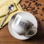 Filiżanka do kawy i herbaty porcelanowa ze spodkiem CERAMIKA TUŁOWICE SIGN PLATINUM BIAŁA 450 ml