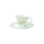 Filiżanka do kawy i herbaty porcelanowa ze spodkiem GOLD MERRY CHRISTMAS BIAŁO-ZŁOTA 200 ml