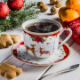 Filiżanka do kawy i herbaty porcelanowa ze spodkiem EASY LIFE CHRISTMAS MELODY 370 ml