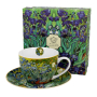 Filiżanka do kawy i herbaty porcelanowa ze spodkiem DUO ART GALLERY IRISES BY V. VAN GOGH 270 ml