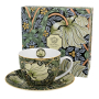 Filiżanka do kawy i herbaty porcelanowa ze spodkiem DUO ART GALLERY PIMPERNEL BY WILLIAM MORRIS 270 ml