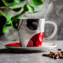 Filiżanka do kawy i herbaty porcelanowa ze spodkiem EASY LIFE ELEMENTS 250 ml