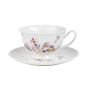 Filiżanka do kawy i herbaty porcelanowa ze spodkiem FLORINA JAPANDI 230 ml