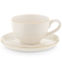 Filiżanka do kawy i herbaty porcelanowa ze spodkiem KONIGHOFFER NORDIC GLOSSY 220 ml