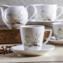 Filiżanka do kawy i herbaty porcelanowa ze spodkiem LUBIANA MAGNOLIA SIMPLE BIAŁA 200 ml