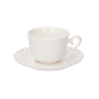 LA PORCELLANA BIANCA Valentino 80 ml - filiżanka do espresso porcelanowa ze spodkiem