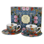 Filiżanki do espresso porcelanowe ze spodkami DUO ART GALLERY BLUE BY WILLIAM KILBURN 110 ml 2 szt.