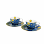 Filiżanki do espresso porcelanowe ze spodkami DUO ART GALLERY STARRY NIGHT BY V. VAN GOGH 110 ml 2 szt.