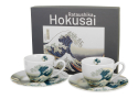 Filiżanki do espresso porcelanowe ze spodkami DUO ART GALLERY THE GREAT WAVE BY HOKUSAI 110 ml 2 szt.