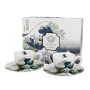 Filiżanki do espresso porcelanowe ze spodkami DUO ART GALLERY THE GREAT WAVE BY HOKUSAI 110 ml 2 szt.