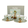 Filiżanki do espresso porcelanowe ze spodkami DUO ART GALLERY WOMAN WITH PARASOL BY C. MONET 110 ml 2 szt.