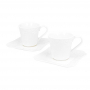 Filiżanki do espresso porcelanowe ze spodkami DUO ELEGANCE 100 ml 2 szt.