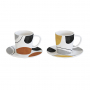 Filiżanki do espresso porcelanowe ze spodkami EASY LIFE ELEMENTS 100 ml 2 szt.