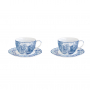 Filiżanki do espresso porcelanowe ze spodkami EASY LIFE INDIGO 110 ml 2 szt.