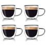 Filiżanki do espresso termiczne z podwójnymi ściankami szklane THERMAL CUP 110 ml 4 szt.