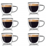 Filiżanki do espresso termiczne z podwójnymi ściankami szklane THERMAL CUP 110 ml 6 szt.