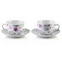 Filiżanki do kawy i herbaty porcelanowe ze spodkami AFFEK DESIGN JOY 245 ml 2 szt.