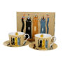 Filiżanki do kawy i herbaty porcelanowe ze spodkami DUO ANIMALS KOCI ŚWIAT PARTY 230 ml 2 szt.