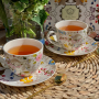 Filiżanki do kawy i herbaty porcelanowe ze spodkami DUO ART GALLERY WHITE BY WILLIAM KILBURN 280 ml 2 szt.