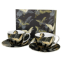 Filiżanki do kawy i herbaty porcelanowe ze spodkami DUO ART GALLERY ŻURAWIE NOCĄ 280 ml 2 szt.