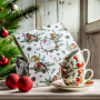 Filiżanki do kawy i herbaty porcelanowe ze spodkami DUO CHRISTMAS BIRDS 280 ml 2 szt.