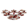 Filiżanki do kawy i herbaty porcelanowe ze spodkami DUO FLORAL EXCLUSIVE SPRING ROSES 250 ml 6 szt.