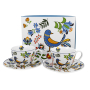 Filiżanki do kawy i herbaty porcelanowe ze spodkami DUO PTASZEK KASZUBSKI 250 ml 2 szt.
