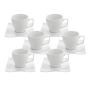 Filiżanki do kawy i herbaty porcelanowe ze spodkami FLORINA MORRIS 220 ml 6 szt.