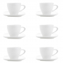 Filiżanki do kawy i herbaty porcelanowe ze spodkami FLORINA MOSS 350 ml 6 szt.