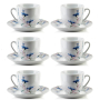 Filiżanki do kawy i herbaty porcelanowe ze spodkami MONDEX JOY 250 ml 6 szt.