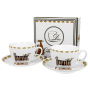 Filiżanki do kawy i herbaty porcelanowe ze spodkiem DUO ANIMALS CLASSIC CATS 280 ml 2 szt.