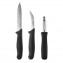 FISKARS Essential 3 el. czarne - noże kuchenne ze stali nierdzewnej
