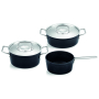 FISSLER Adamant - zestaw 3 garnków aluminiowych z pokrywkami