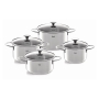 FISSLER Copenhagen - zestaw 4 garnków ze stali nierdzewnej z pokrywkami