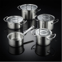 FISSLER Original Profi Collection - zestaw 5 garnków ze stali nierdzewnej ze szklanymi pokrywkami