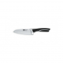FISSLER Perfection 14 cm czarny - nóż japoński Santoku ze stali nierdzewnej z wyżłobieniami