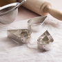 Foremki / Wykrawacze do ciastek metalowe KROPLE 3 szt.