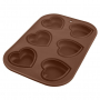 Forma do pieczenia 6 muffinek i babeczek silikonowa SILLINIE HEARTS